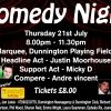 Comedy Night at Dunnington Playing Fields